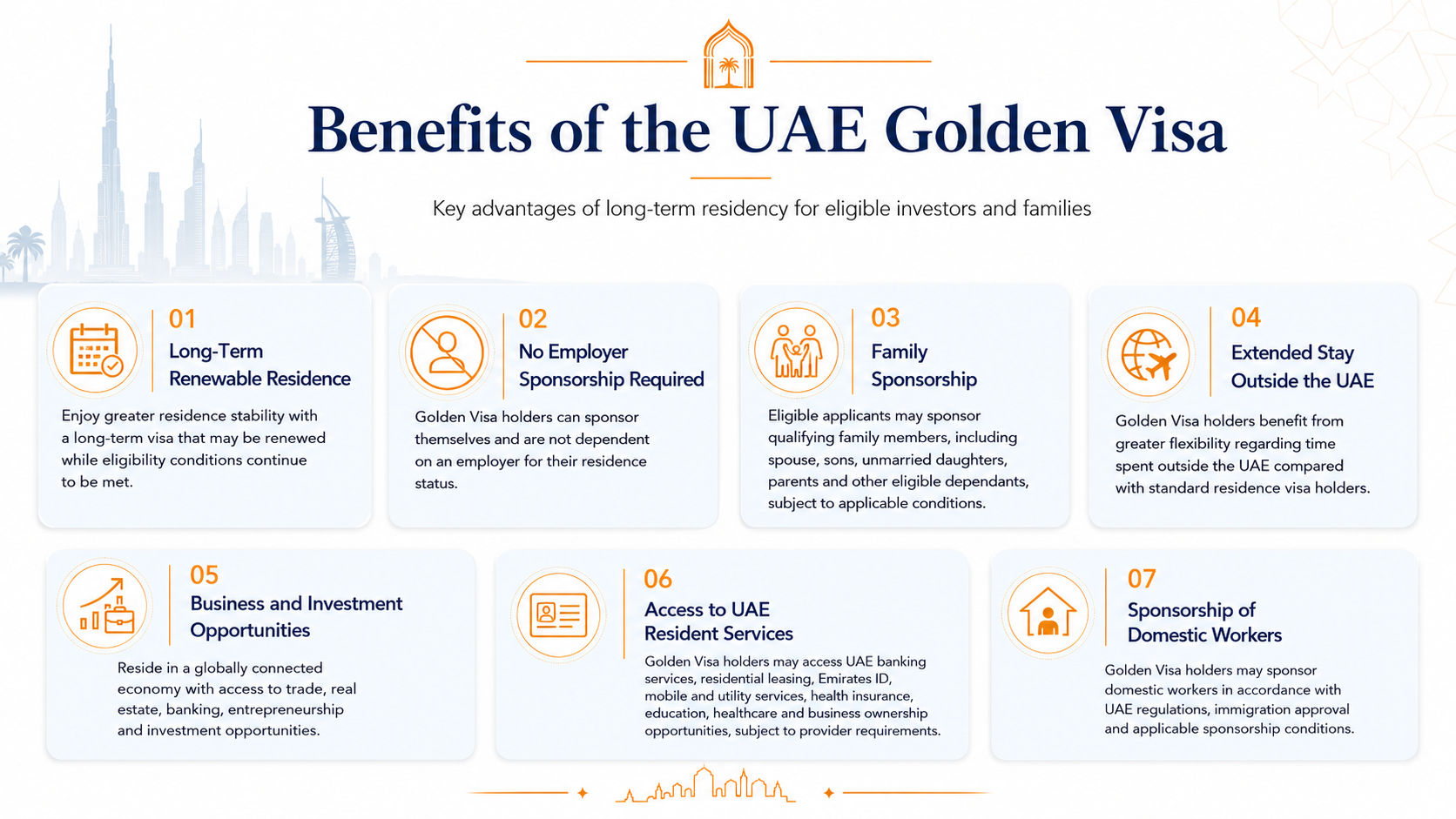 Benefits of the UAE golden visa