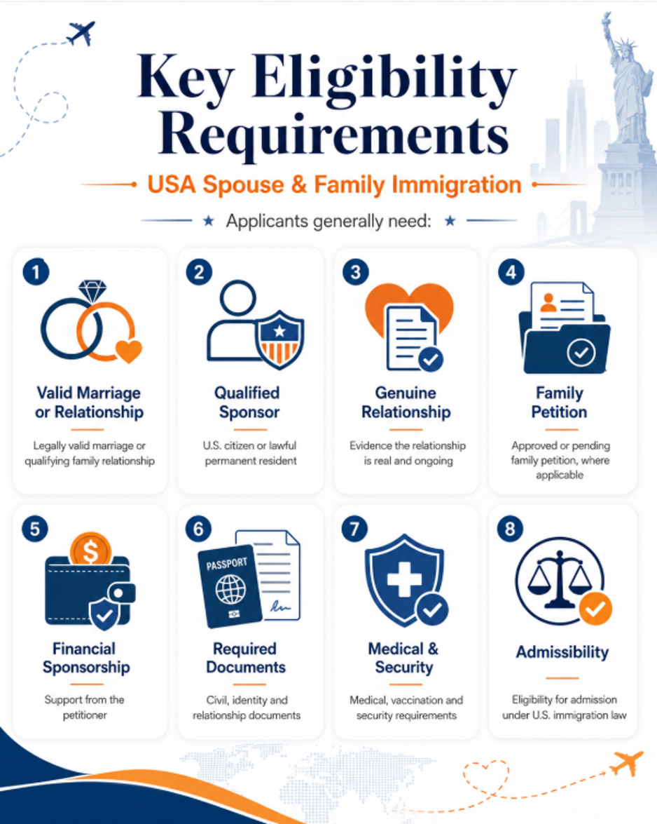 USA Spouse visa Key eligibility Requirements